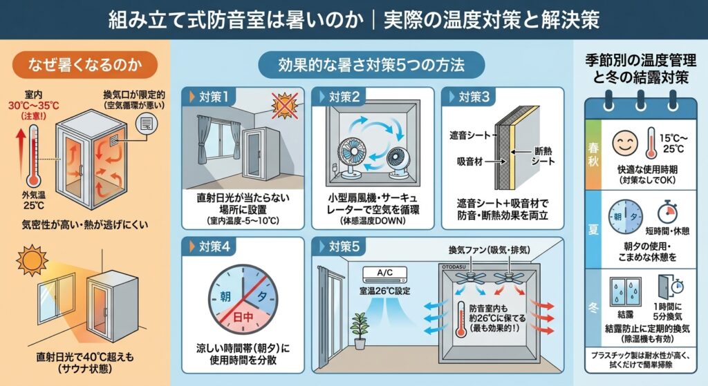 防音室内が暑くなる仕組み